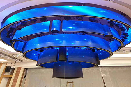 西安酒店P3天花LED圆屏