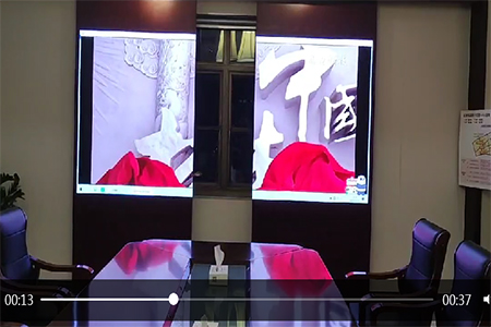 上海某政府部门双开室内led小间距显示屏